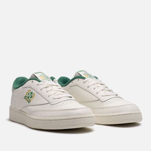 New! Reebok CLUB C 85 Leather Embroidered Archival Crest Logo Tennis Sneakers - Picture 13 of 13